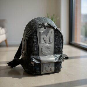 MCM Charcoal and Slate Men's Backpack